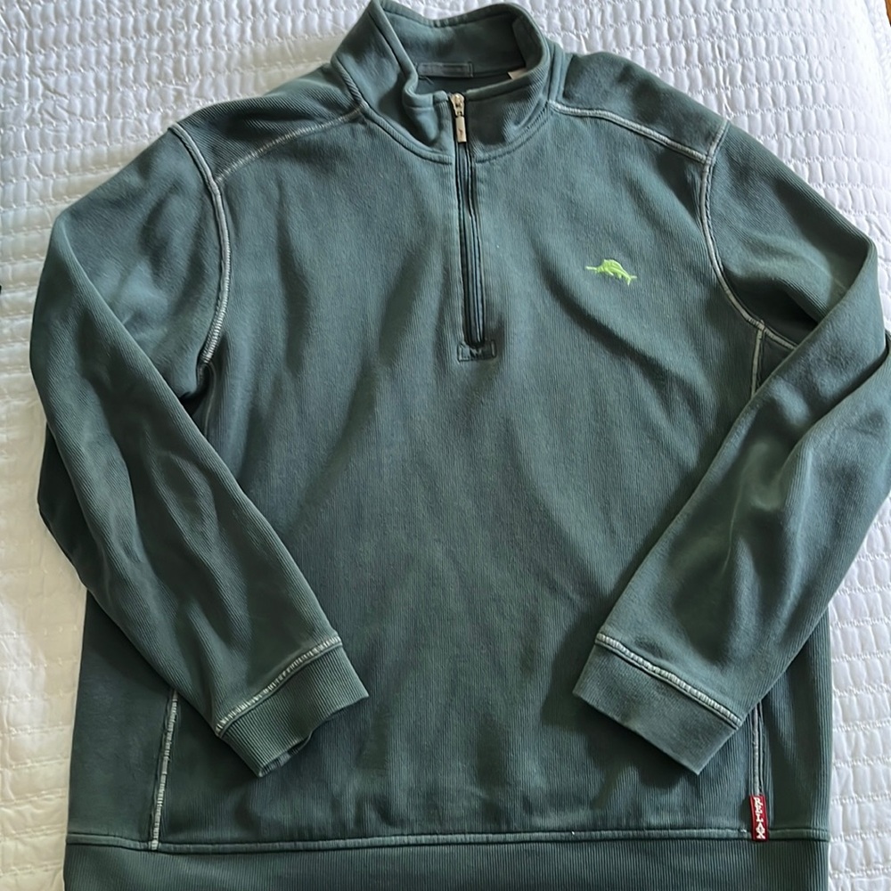 Tommy Bahama green Half-Zip Sweatshirt size large
